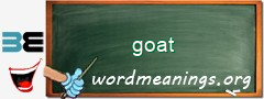WordMeaning blackboard for goat